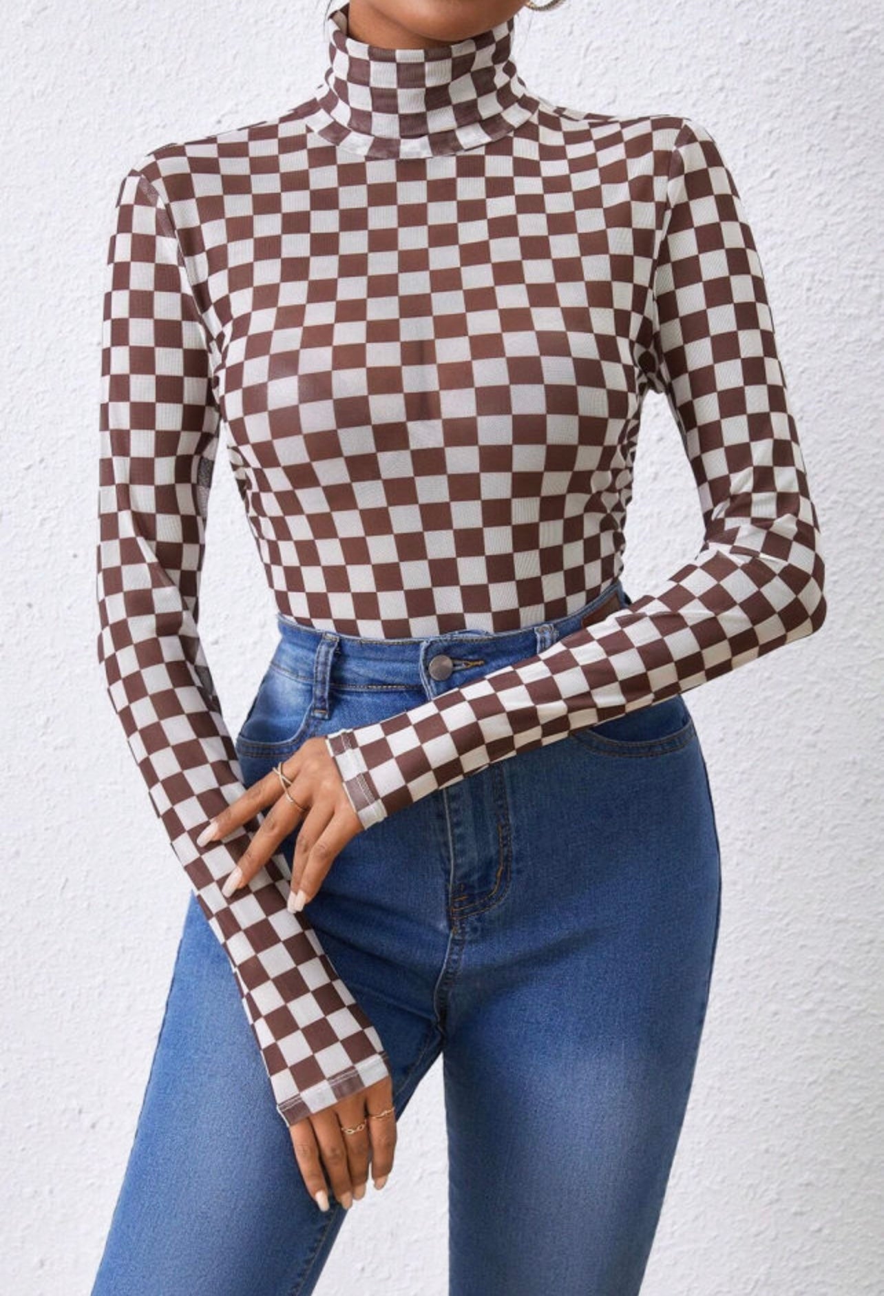 Checkered Bodysuit