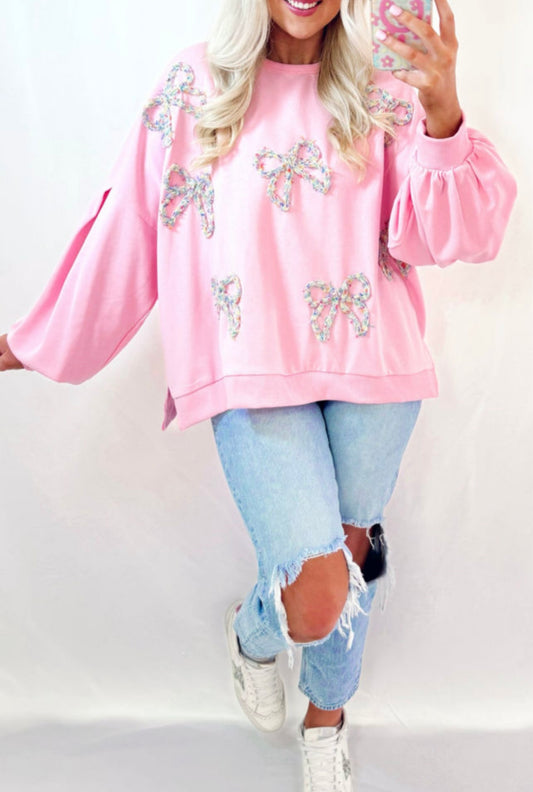 Pink Bow Sweatshirt