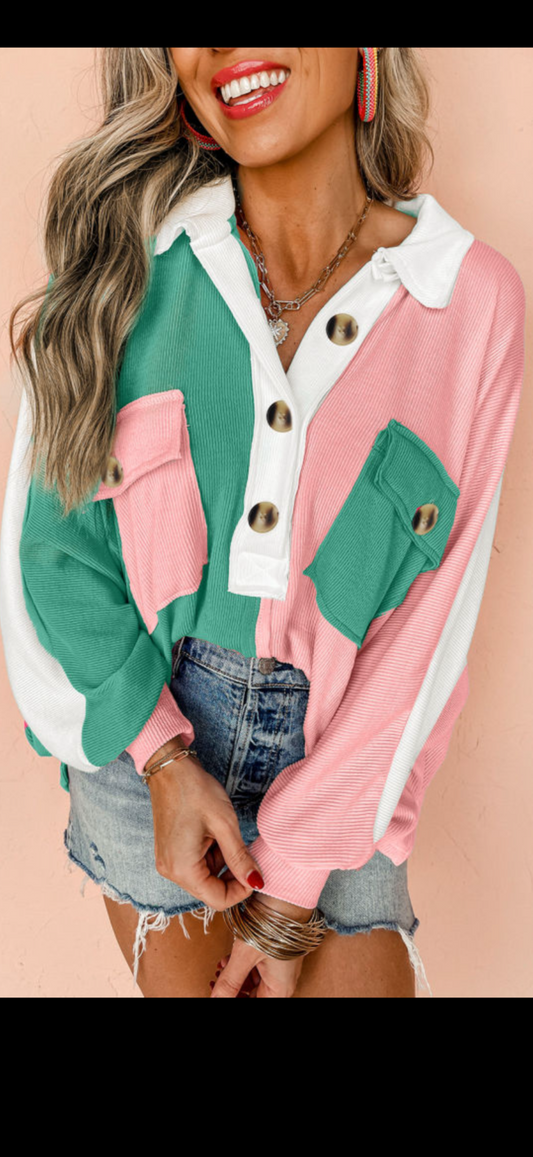 Oversized ColorBlock Top