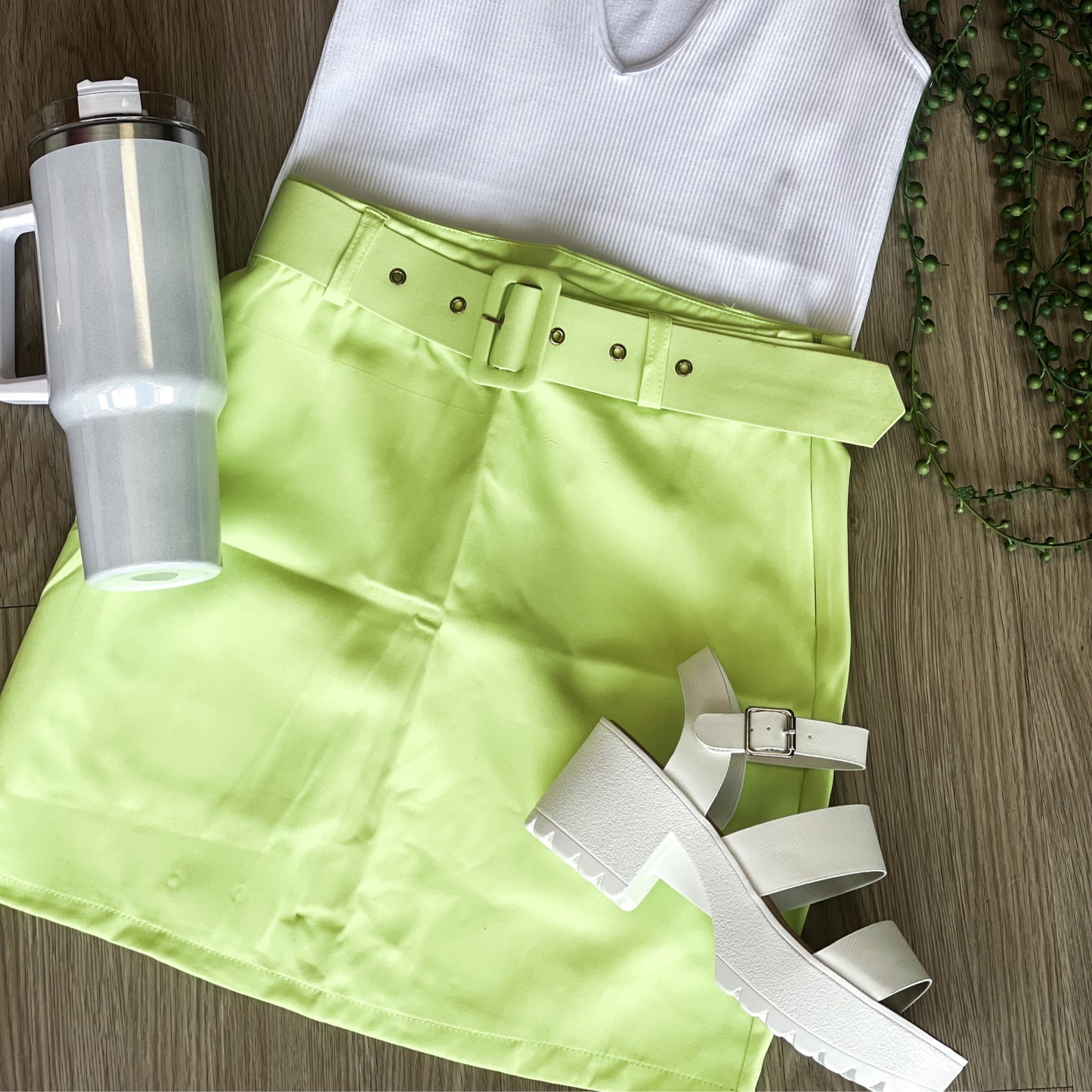 Party Girl Neon Green Skirt