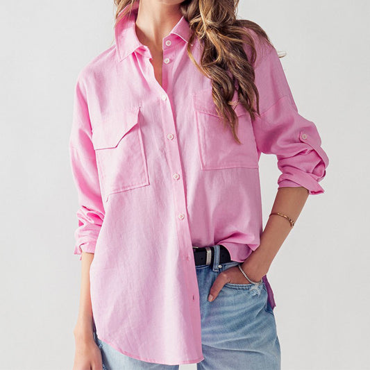 Oversized Pocket Button Up Shirt